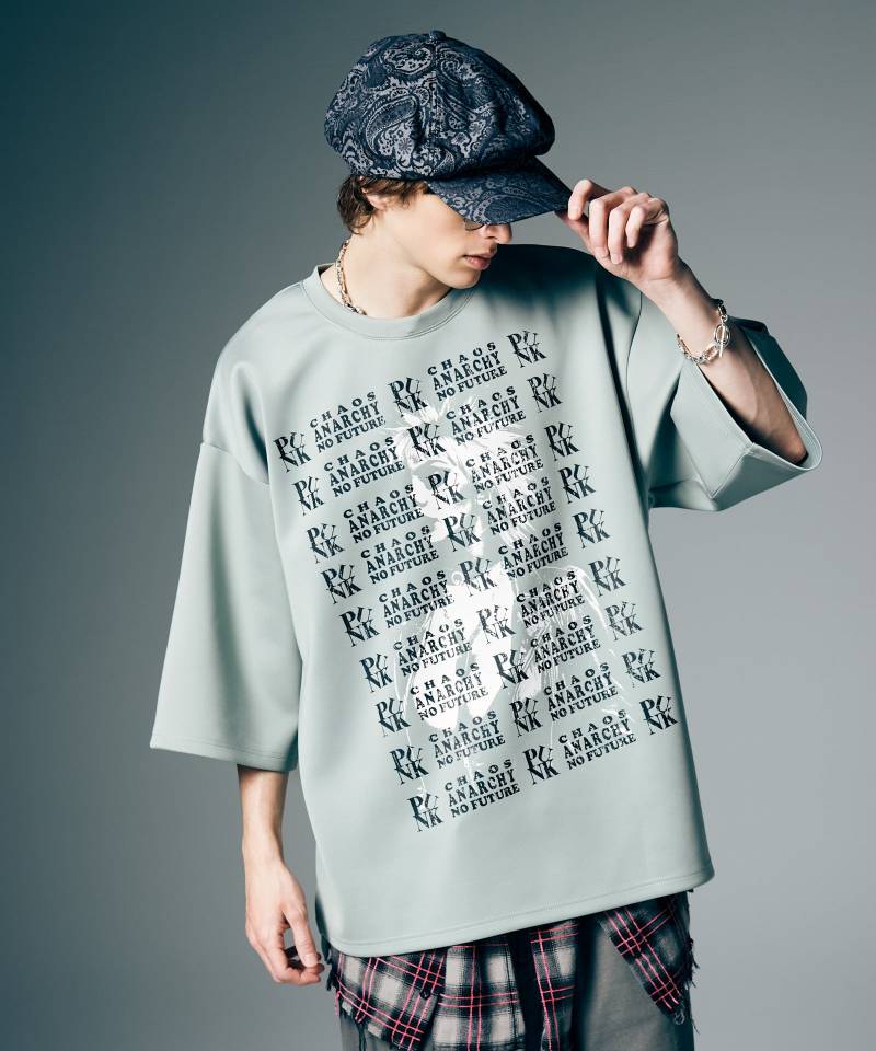 【予約商品】glamb(グラム) Punk Smooth Cutsew / パンクスムースカットソー - Gray