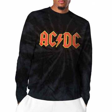 【予約商品】AC/DC Unisex Long Sleeve バンドTシャツ: Logo (Black) (Wash Collection) - BLACK