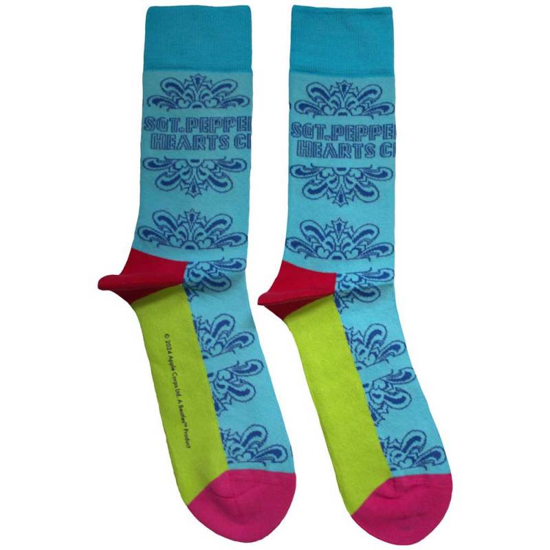 【予約商品】THE BEATLES Unisex Ankle Socks: Sgt Pepper Text Outlines (Light Blue)