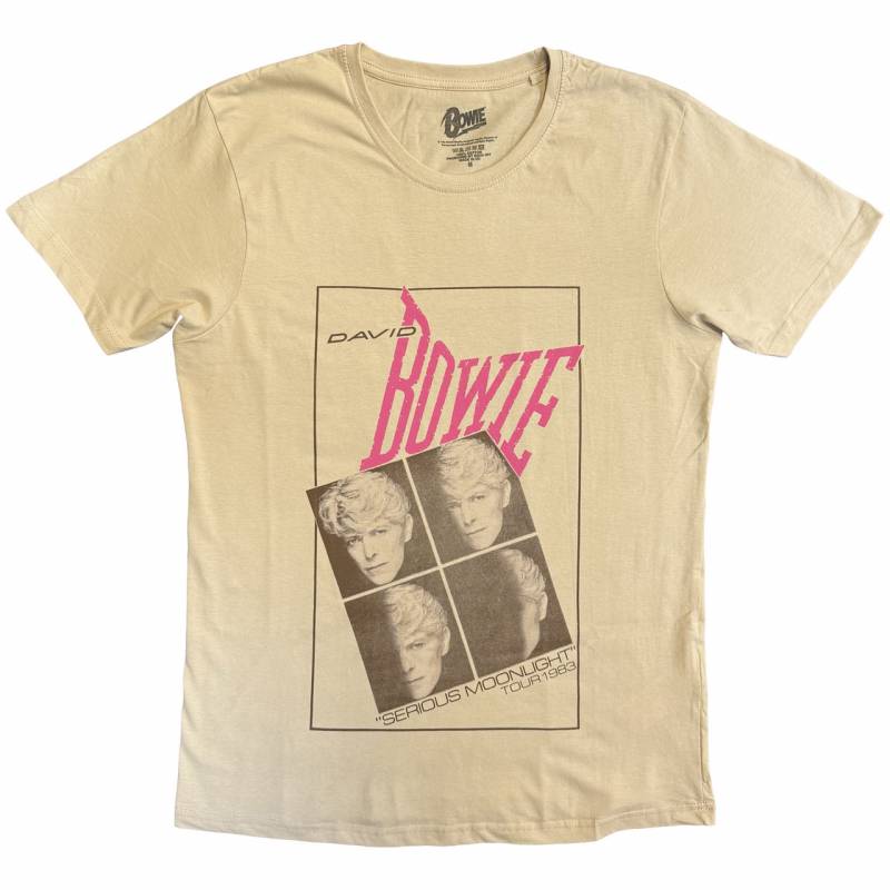 【予約商品】DAVID BOWIE バンドTシャツ ユニセックス: Serious Moonlight (Natural)