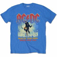 【予約商品】AC/DC バンドTシャツ ユニセックス: Blow Up Your Video (Mid Blue) - MID BLUE