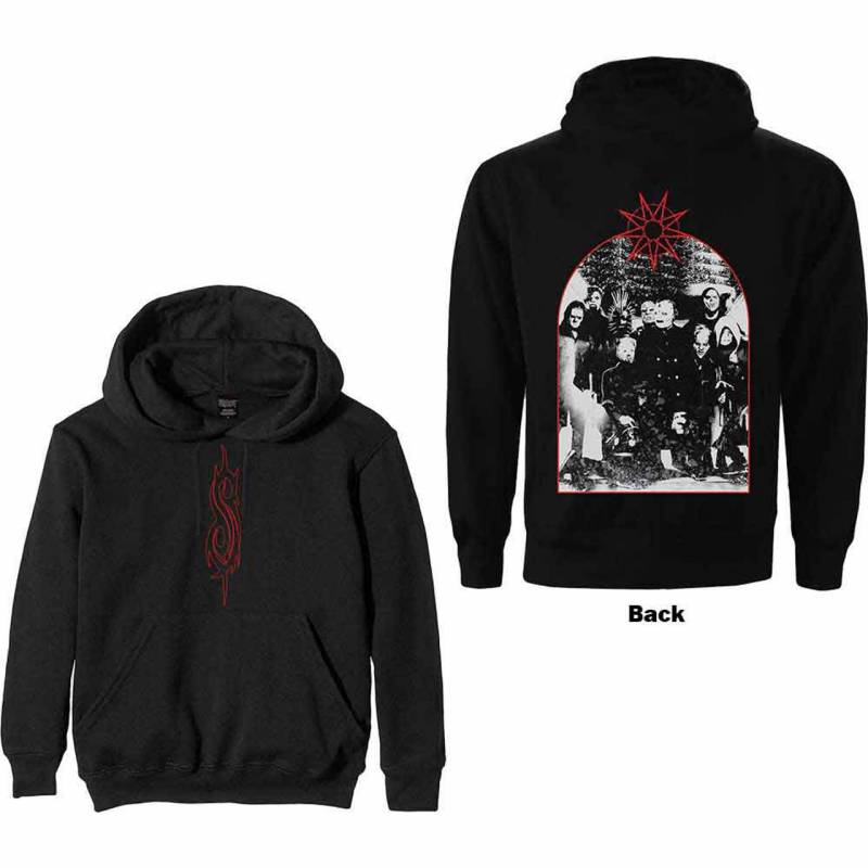 【予約商品】SLIPKNOT Unisex Pullover Hoodie: Arched Group Photo (Black) (Back Print)