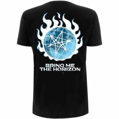 【予約商品】BRING ME THE HORIZON バンドTシャツ ユニセックス: Globe (Black) (Back Print) - BLACK