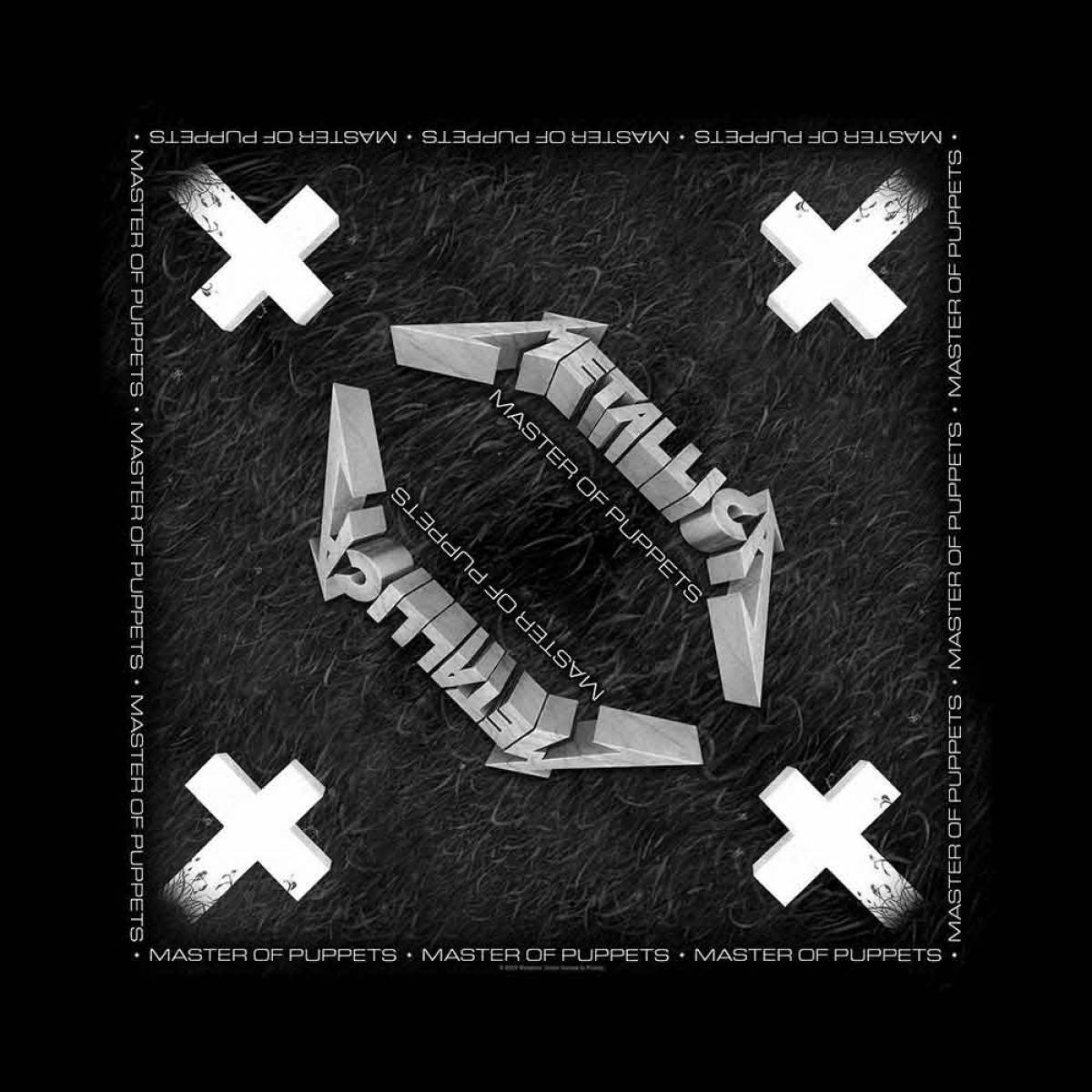 【予約商品】METALLICA Unisex Bandana: Master of Puppets (Black) - BLACK