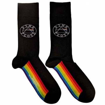 【予約商品】PINK FLOYD Unisex Ankle Socks: Spectrum Sole (Black) (UK Size 7 - 11) - BLACK