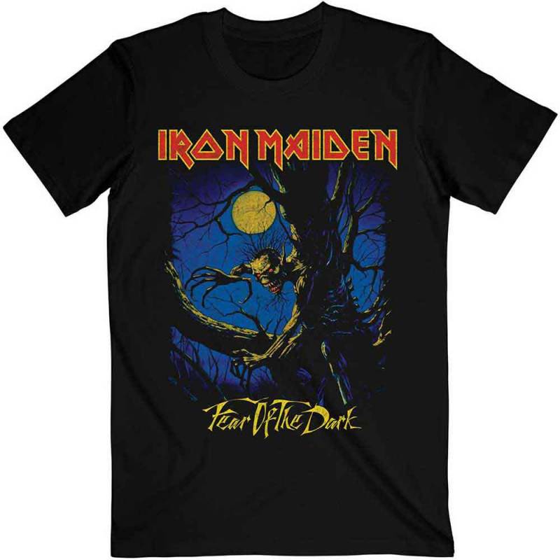 【予約商品】IRON MAIDEN バンドTシャツ ユニセックス: Fear of the Dark Moonlight (Black)