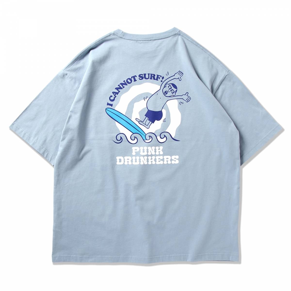 PUNK DRUNKERS (パンクドランカーズ) サーフィンできないBIG.TEE - S.BLUE