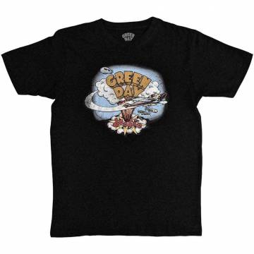 【予約商品】GREEN DAY バンドTシャツ ユニセックス: Dookie Vintage (Black) - BLACK
