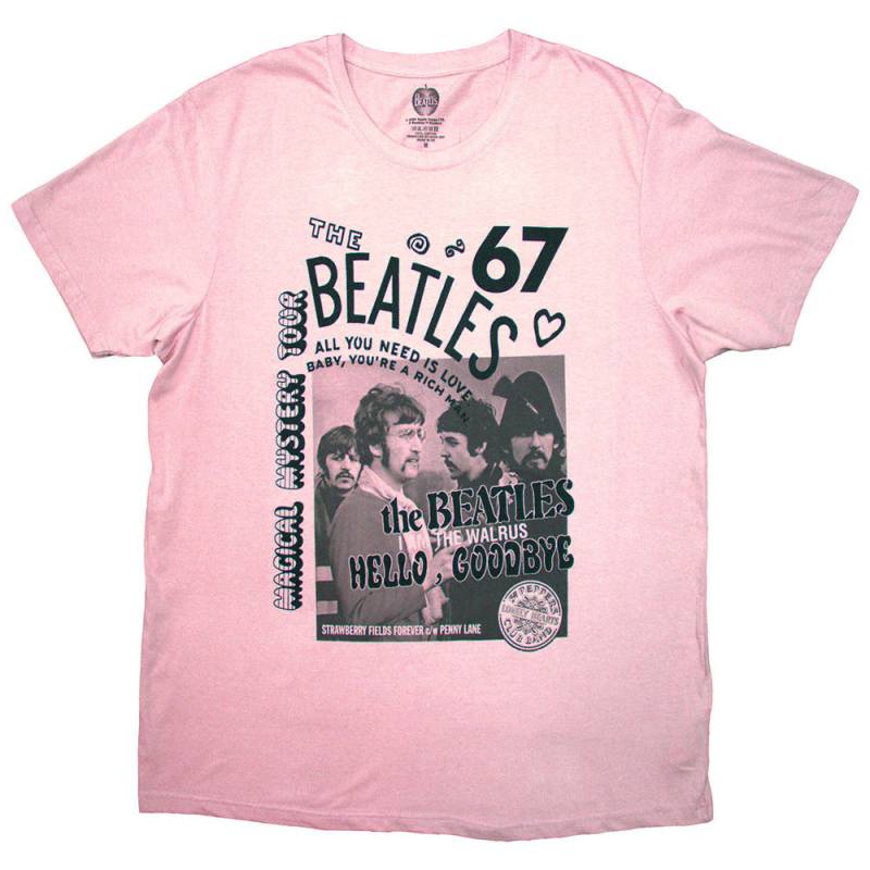 【予約商品】THE BEATLES バンドTシャツ ユニセックス: 1967 (Pink)