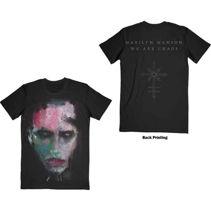 【予約商品】MARILYN MANSON バンドTシャツ ユニセックス: We Are Chaos (Black) (Back Print)