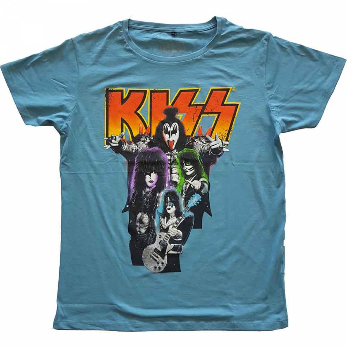 【予約商品】KISS ユニセックスTシャツ: Neon Band