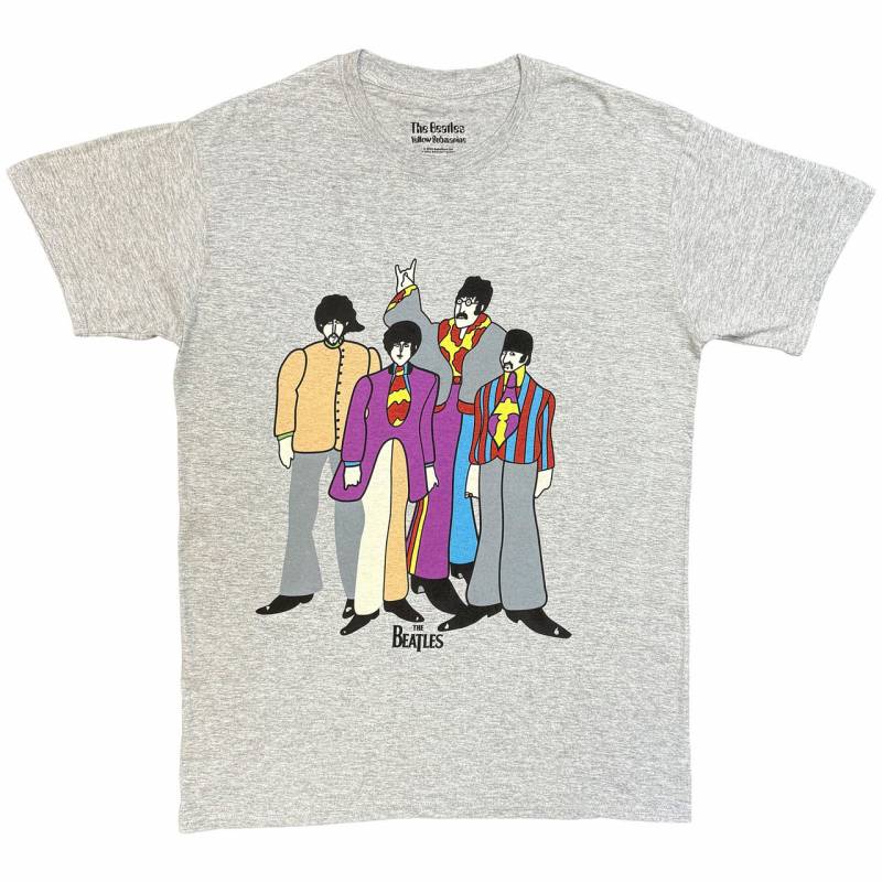 【予約商品】THE BEATLES バンドTシャツ ユニセックス: Yellow Submarine (Grey)