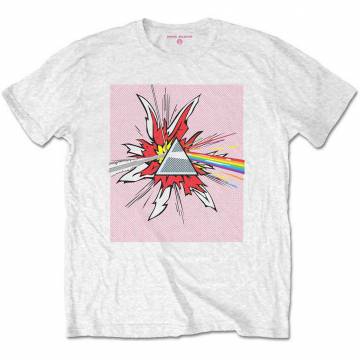 【予約商品】PINK FLOYD バンドTシャツ ユニセックス: Lichtenstein Prism (White) - WHITE