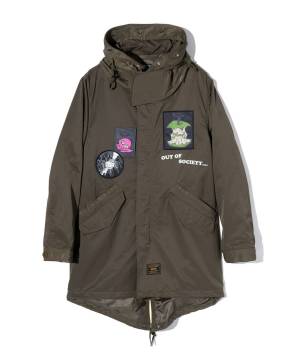 【予約商品】glamb(グラム) GB0424/JKT05 : Emblem High Neck Mods Coat - Khaki