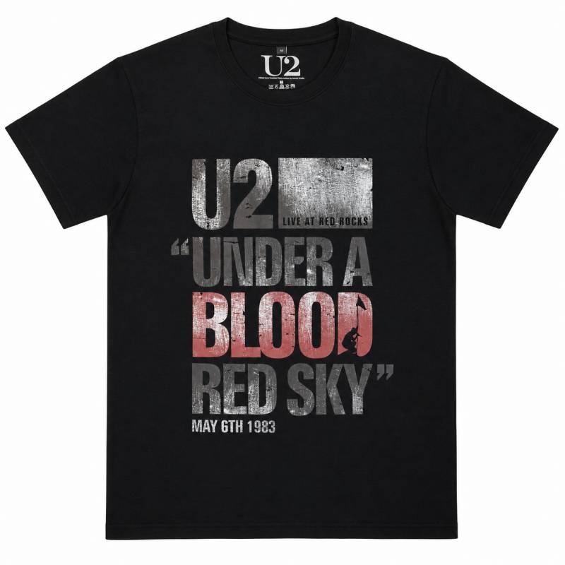 【予約商品】U2 Unisex Premium Carbon バンドTシャツ: Blood Red Sky Live (Black)