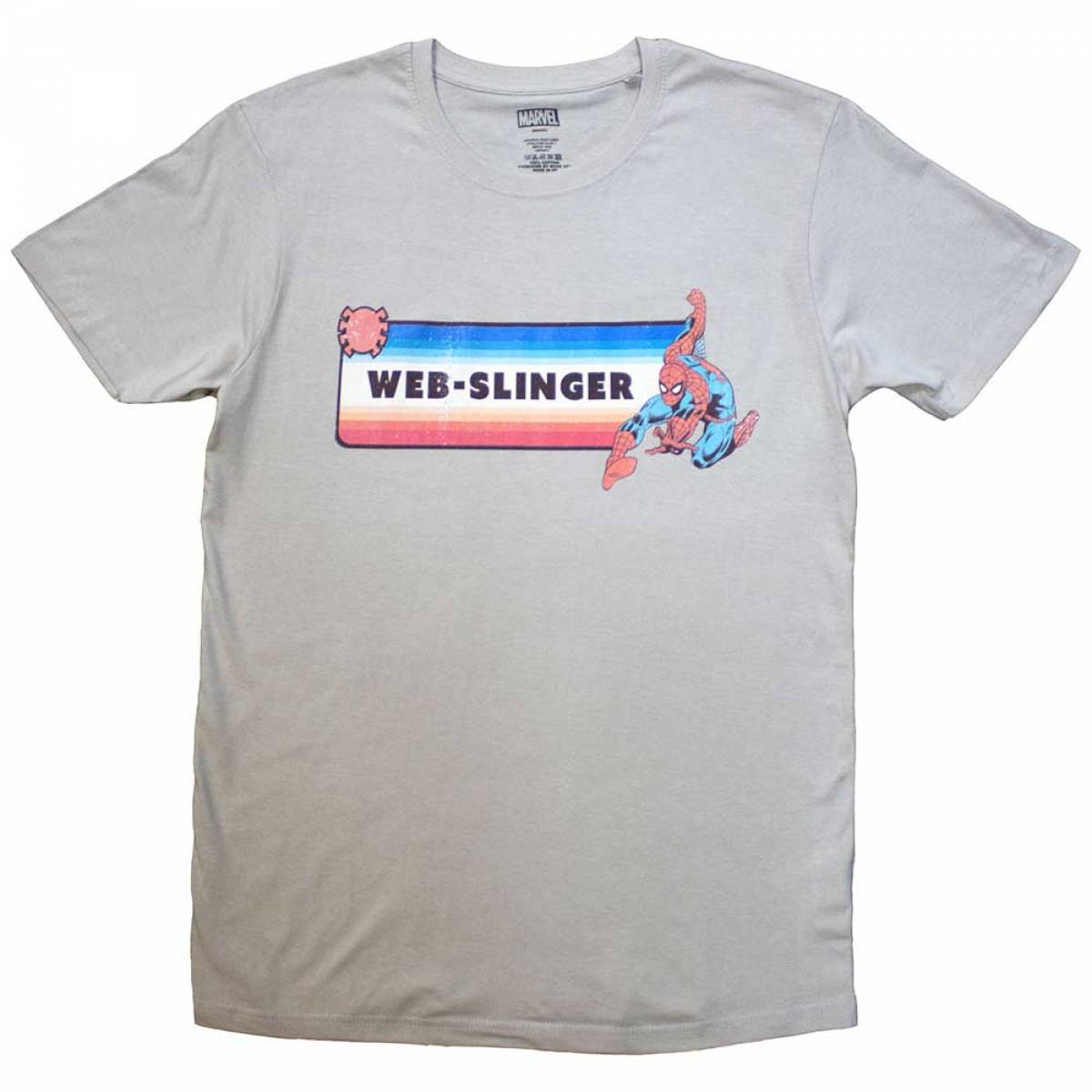 【予約商品】MARVEL COMICS ユニセックスTシャツ: Spider-Man Web-Slinger