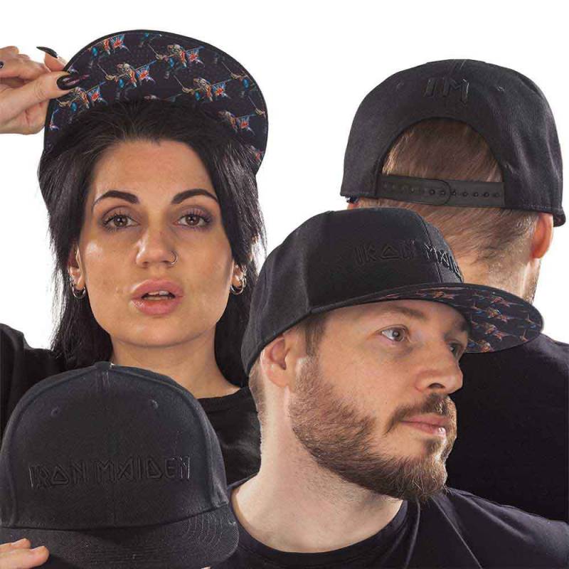 【予約商品】IRON MAIDEN Unisex Snapback Cap: Logo & Trooper (Black)