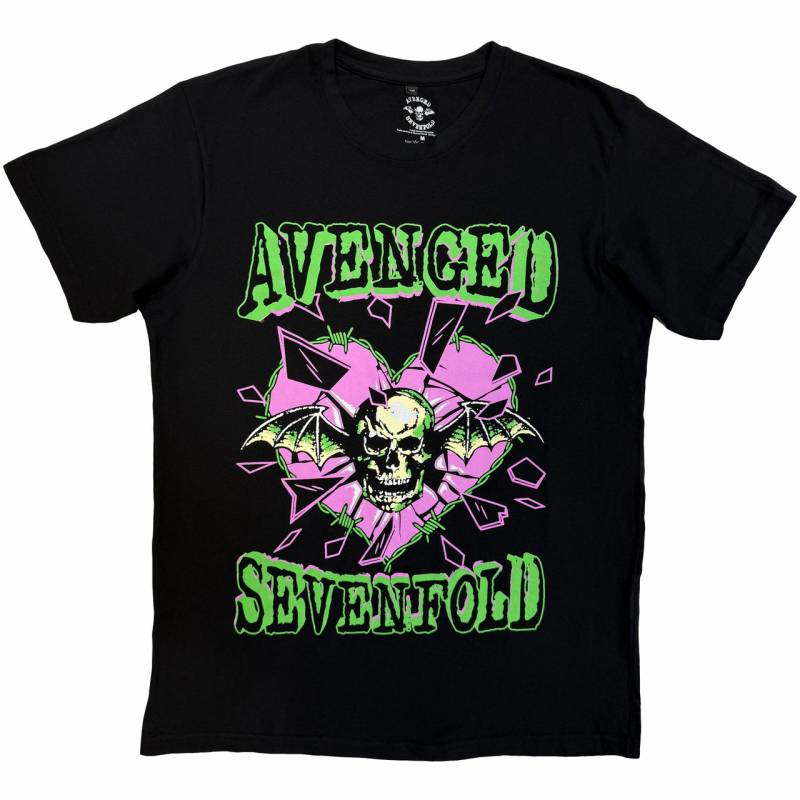 【予約商品】AVENGED SEVENFOLD Unisex Premium Carbon バンドTシャツ: Heart Break (Black)