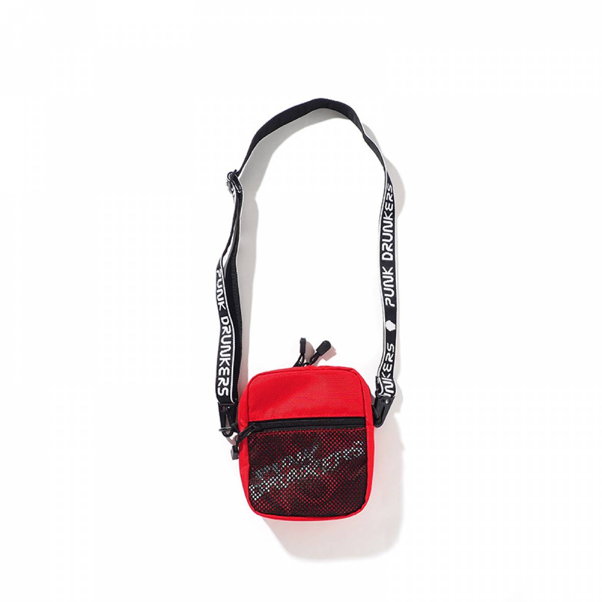 PUNK DRUNKERS ギザロゴミニショルダーBAG - RED