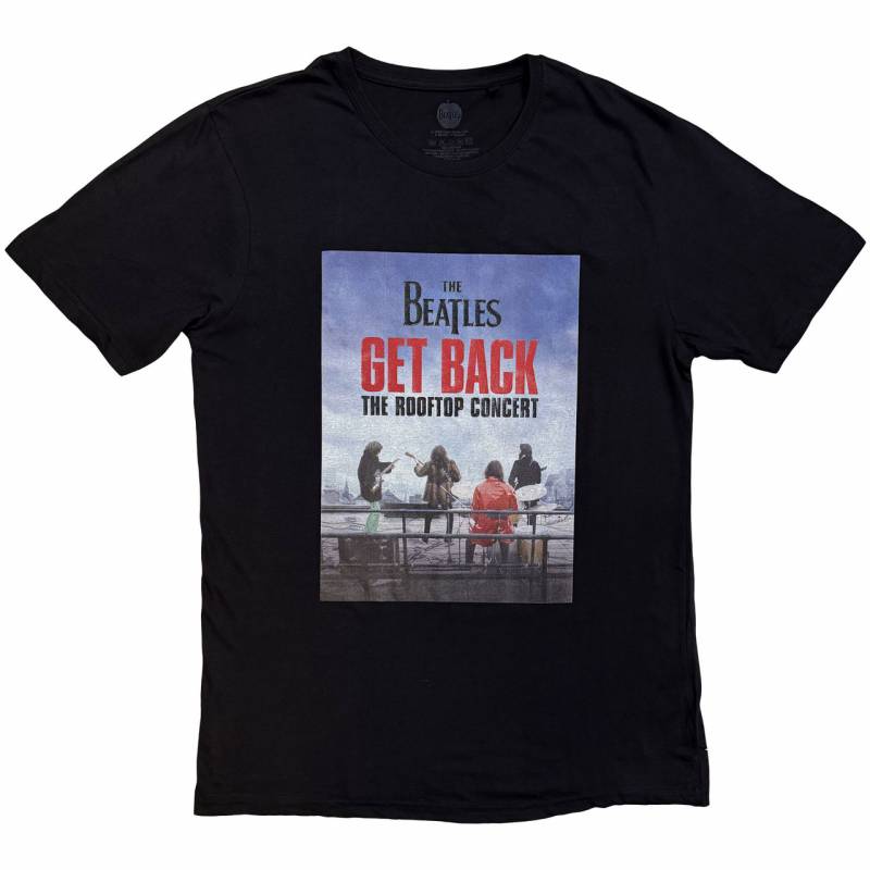 【予約商品】THE BEATLES バンドTシャツ ユニセックス: Rooftop Concert (Black)