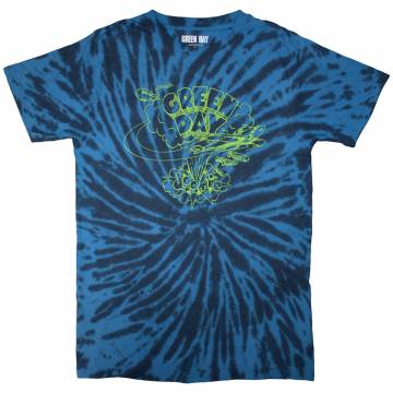 【予約商品】GREEN DAY バンドTシャツ ユニセックス: Dookie Line Art (Blue) (Wash Collection) - BLUE