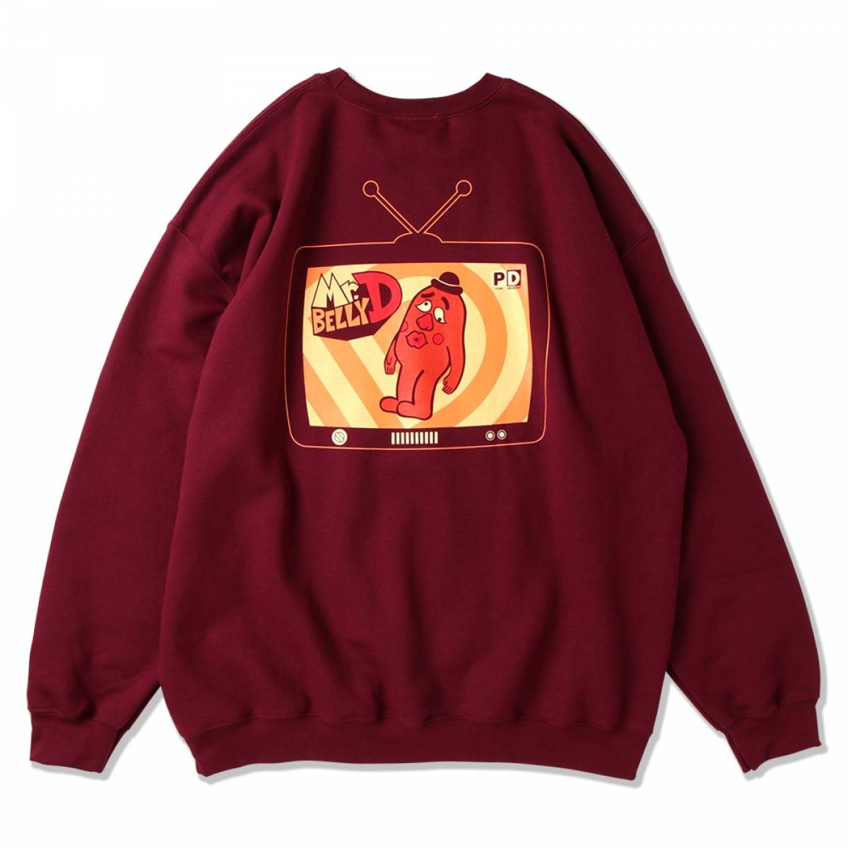 【予約商品】PUNK DRUNKERS (パンクドランカーズ) Mr.ベリーDトレーナー - BURGUNDY