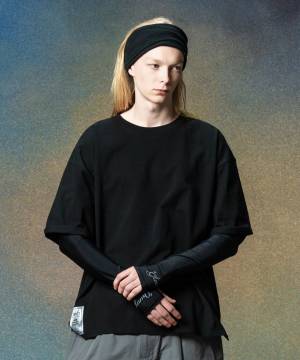 【予約商品】glamb(グラム)GB0225/CS15 : Silver Tag Oversize T-Shirt / シルバータグオーバーサイズＴシャツ - Black