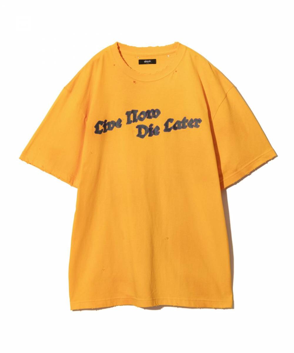 【予約商品】glamb(グラム)GB0125/CS13 : Grunge Message T-Shirt / グランジメッセージＴシャツ - Yellow