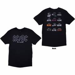【予約商品】AC/DC バンドTシャツ ユニセックス: History Logo (Black) (Back Print) - BLACK