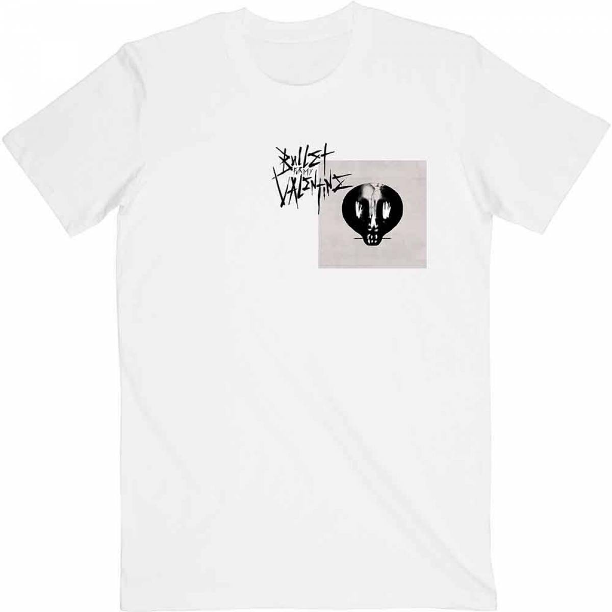 【予約商品】BULLET FOR MY VALENTINE バンドTシャツ ユニセックス: Album Cropped & Logo (White) - WHITE