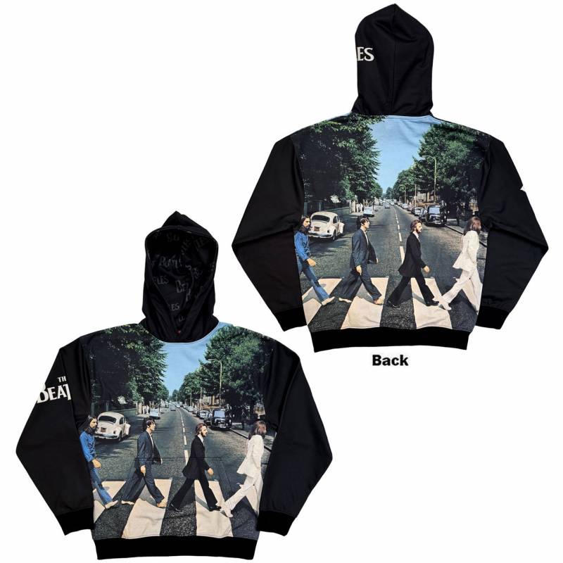 【予約商品】THE BEATLES Unisex Pullover Hoodie: Abbey Road (Black) (All Over Print)