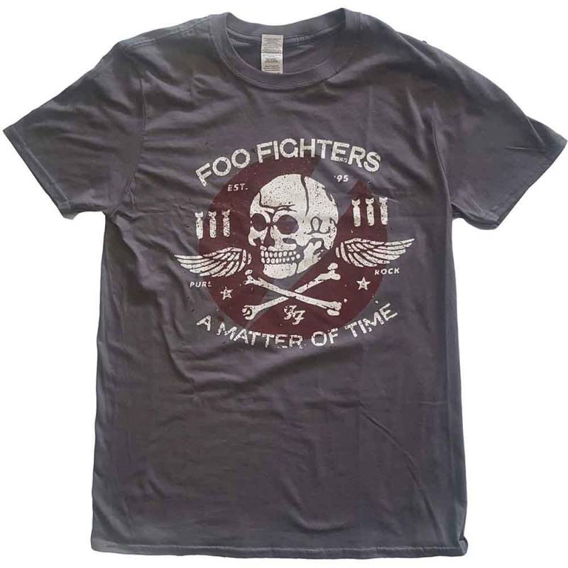 【予約商品】FOO FIGHTERS バンドTシャツ ユニセックス: Matter of Time (Charcoal Grey) - CHARCOAL GREY