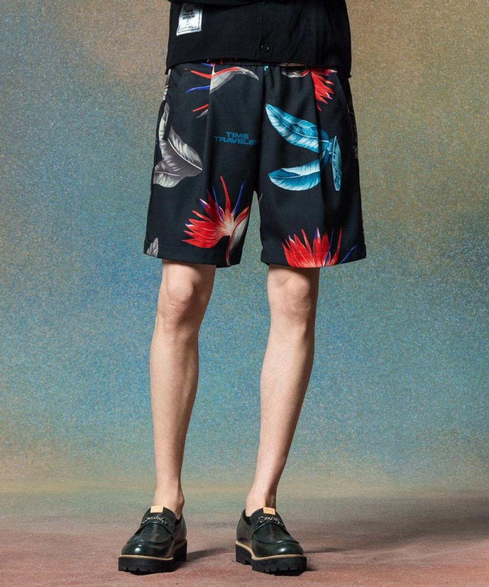 【予約商品】glamb(グラム)GB0225/P12 : Paradise Flower Shorts / パラダイスフラワーショーツ - Black
