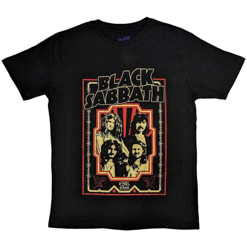 【予約商品】BLACK SABBATH バンドTシャツ ユニセックス: Est 1968 (Black)