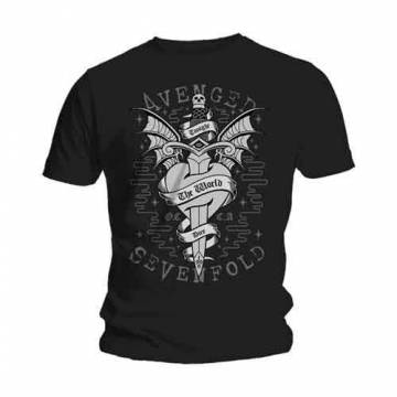 【予約商品】AVENGED SEVENFOLD バンドTシャツ ユニセックス: Cloak & Dagger (Black) - BLACK