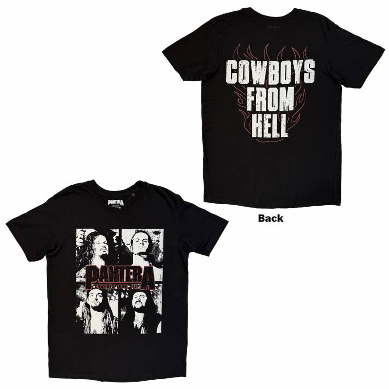 【予約商品】PANTERA バンドTシャツ ユニセックス: Cowboys From Hell Flames (Black) (Back Print)