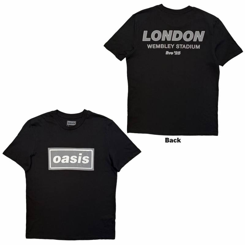 【予約商品】OASIS バンドTシャツ ユニセックス: London City Pop Up (Black) (Back Print & Ex-Tour)
