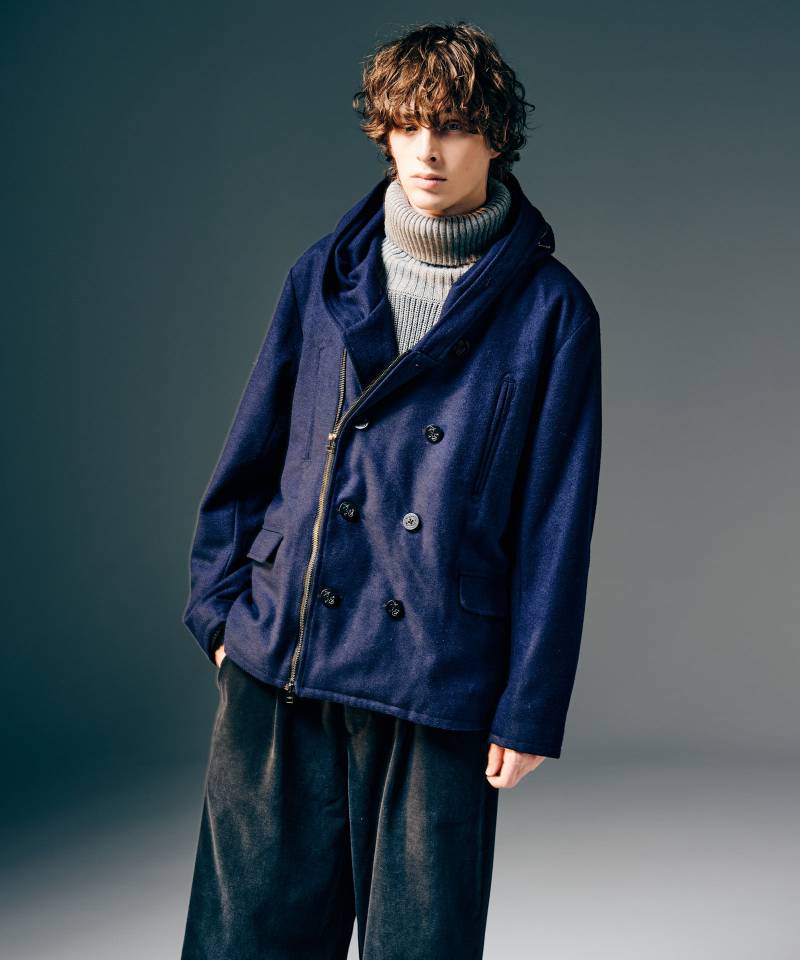 【予約商品】glamb(グラム)Carol Pea Coat / キャロルピーコート - Navy