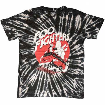 【予約商品】FOO FIGHTERS バンドTシャツ ユニセックス: Speeding Bus (Black) (Wash Collection) - BLACK