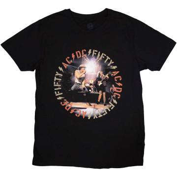 【予約商品】AC/DC バンドTシャツ ユニセックス: Live! (Black) - BLACK