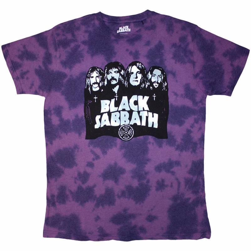 【予約商品】BLACK SABBATH バンドTシャツ ユニセックス: Band & Logo (Purple) (Wash Collection)