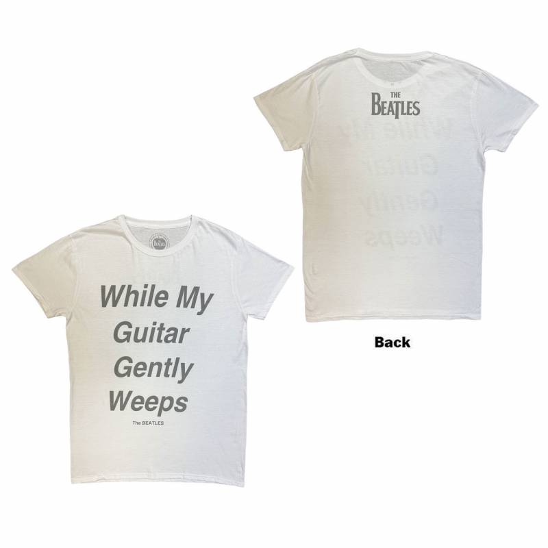 【予約商品】THE BEATLES バンドTシャツ ユニセックス: My Guitar Gently Weeps (White) (Back Print)