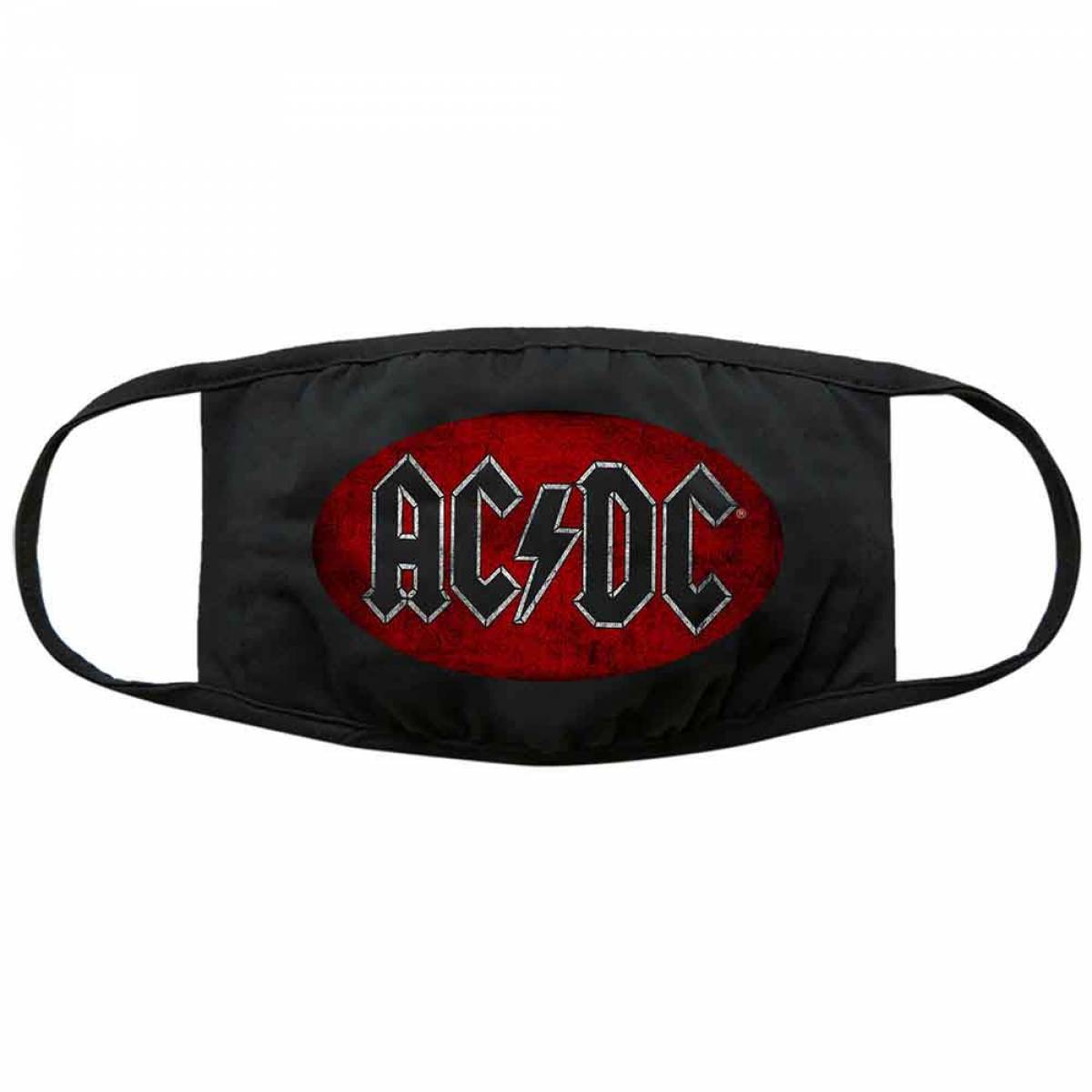 【予約商品】AC/DC Face Mask: Oval Logo Vintage - BLACK