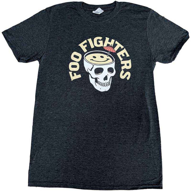 【予約商品】FOO FIGHTERS バンドTシャツ ユニセックス: Skull Cocktail (Heather) (Ex-Tour)