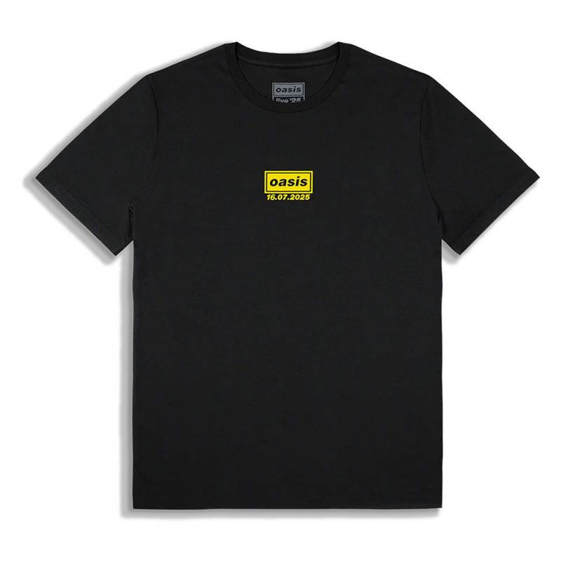 【予約商品】OASIS バンドTシャツ ユニセックス: Manchester 16 July Event (Black) (Back Print & Ex-Tour)