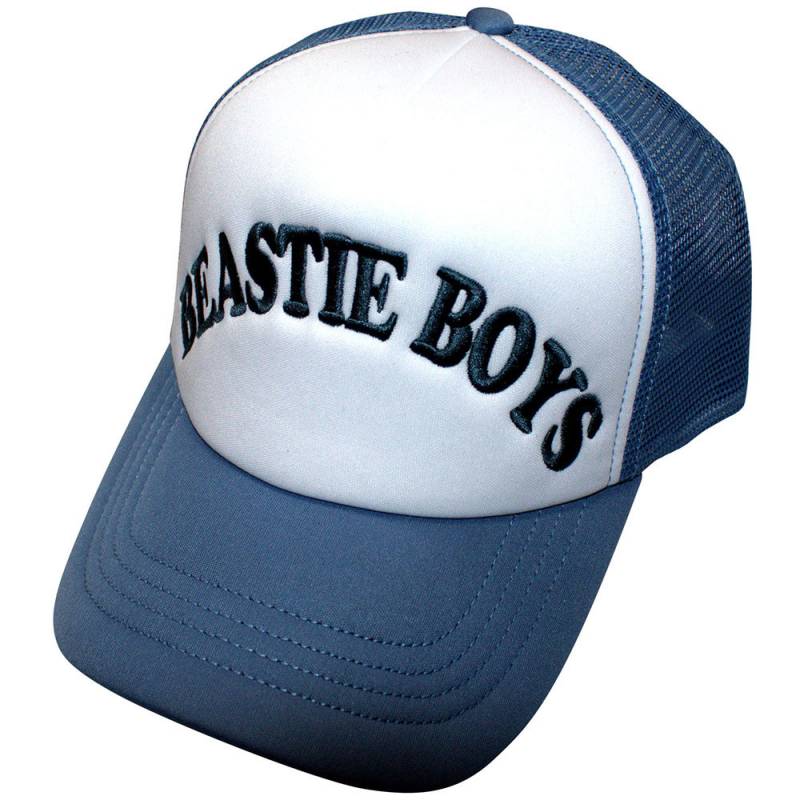 【予約商品】The BEASTIE BOYS Unisex Mesh Back Cap: Text Logo (White & Denim Blue)
