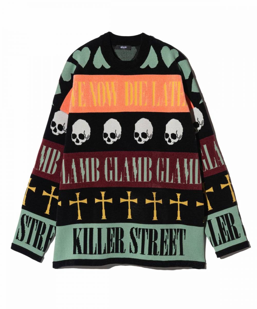 glamb(グラム) Grunge Symbols Pullover Knit / グランジ glamb(グラム) Grunge Symbols Pullover Knit / グランジ