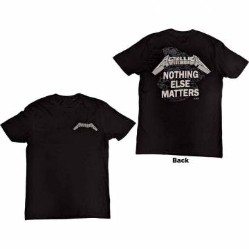【予約商品】METALLICA バンドTシャツ ユニセックス: Nothing Else Matters (Black) (Back Print) - BLACK