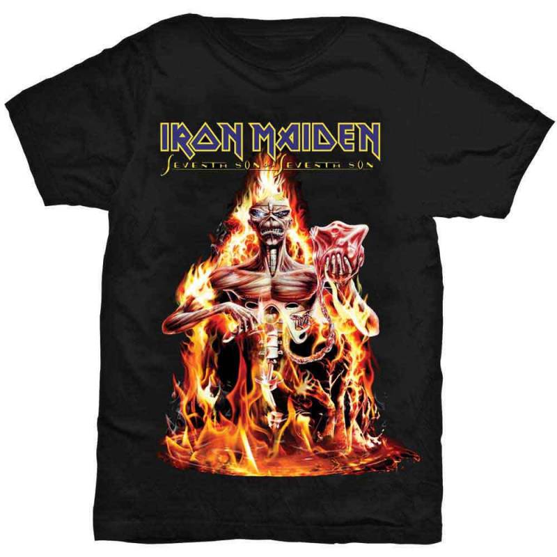 【予約商品】IRON MAIDEN バンドTシャツ ユニセックス: Seventh Son (Black)