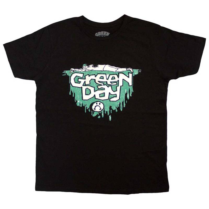 【予約商品】GREEN DAY バンドTシャツ ユニセックス: Sad Smiley (Black) - BLACK